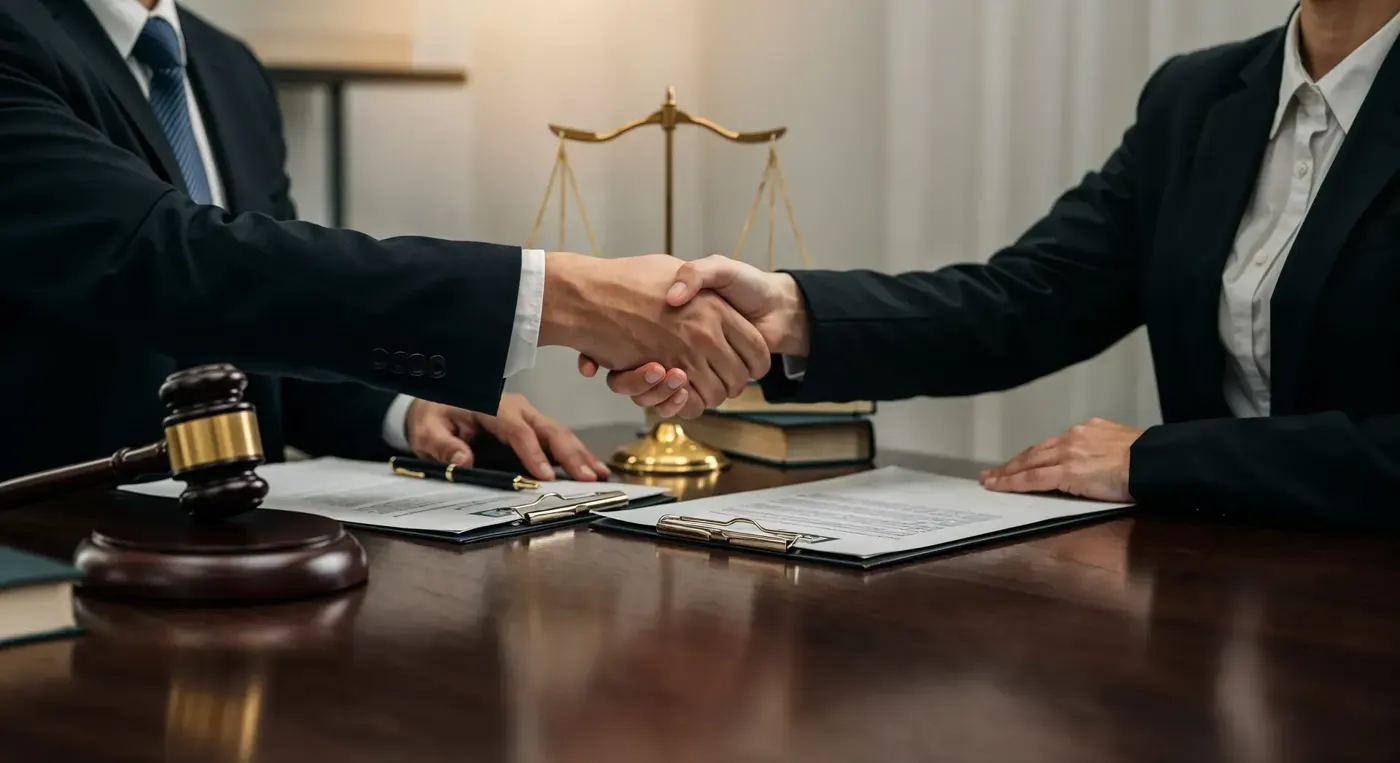 An agreement being signed at a closing